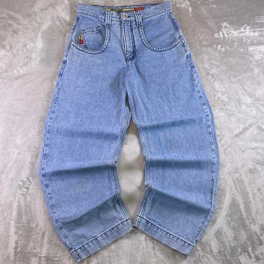 Vintage 1990s JNCO Low Down 169 Jeans Men’s 32x32 Light Wash Barrel Baggy